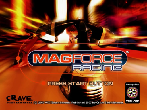 Mag Force Racing title screen for Sega Dreamcast